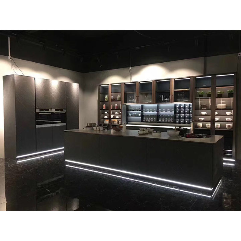Aluminum Frame Glass Door Kitchen Cabinet