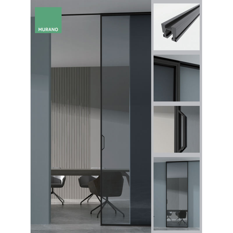 Double Sided Glass Hanging Sliding Door