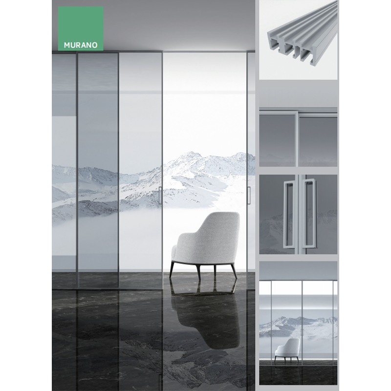 Double Sided Glass Hanging Sliding Door