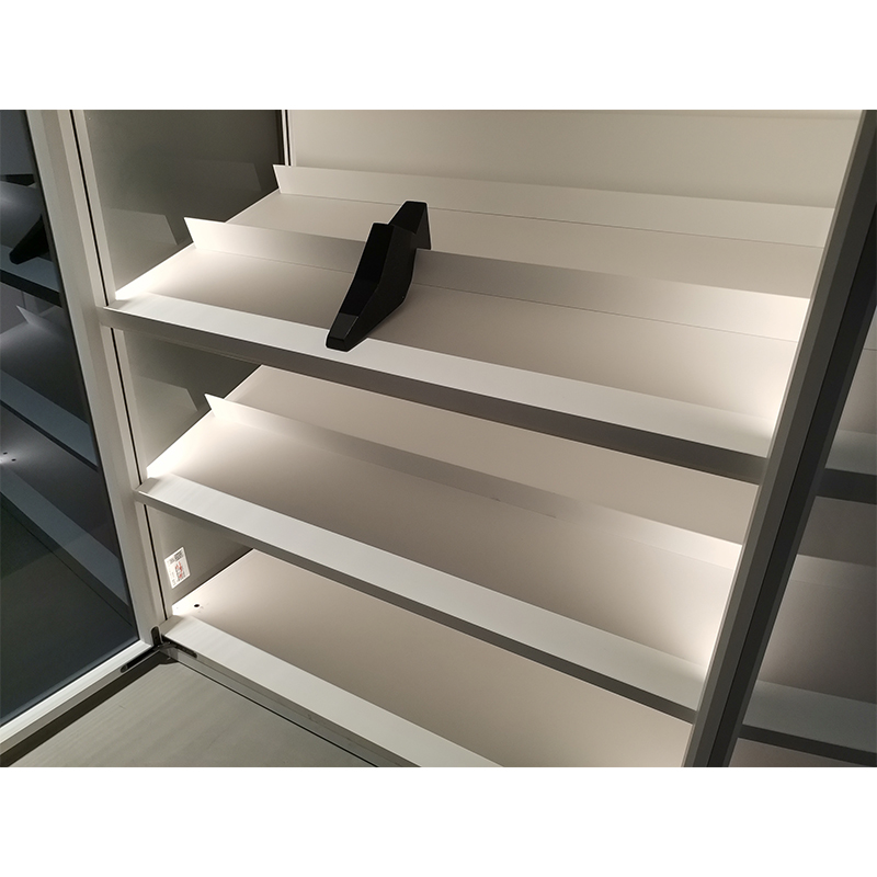 Aluminum Frame Glass Wood Wardrobe Cabinet