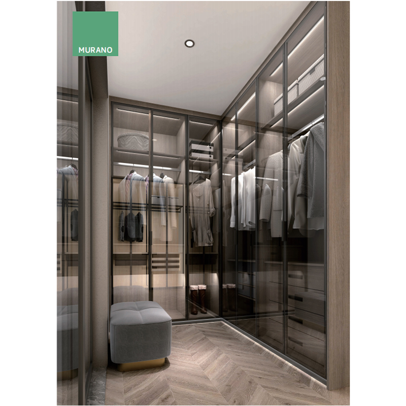 Aluminum Frame Glass Hinged Door