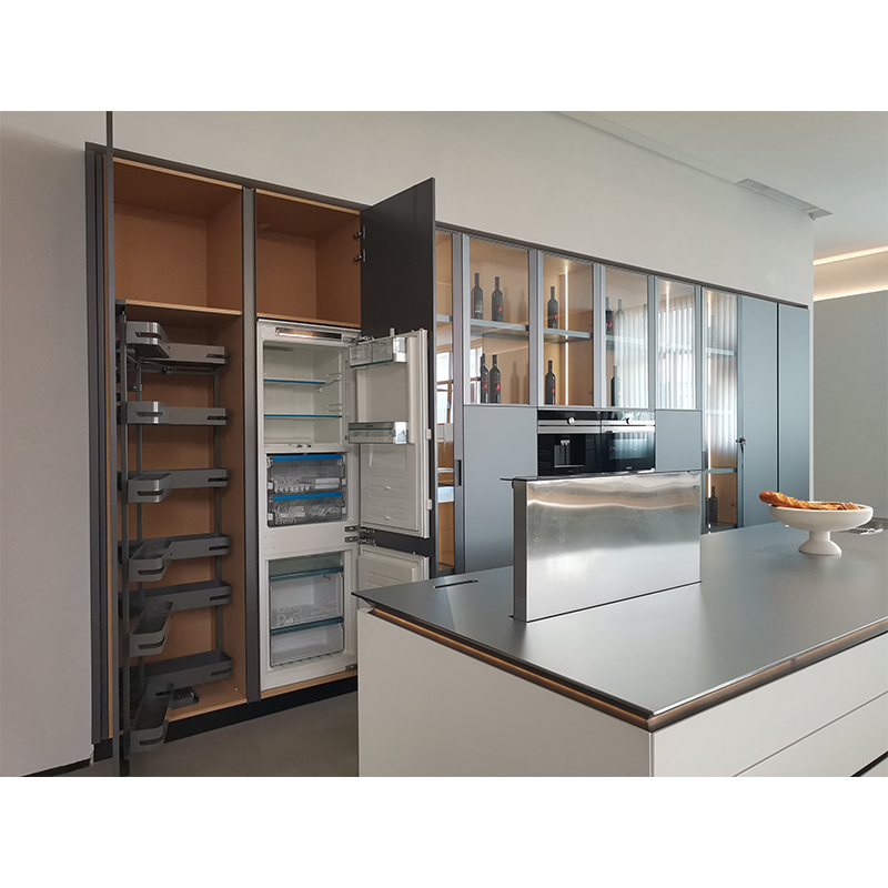 EB Metallic Finish Kitchen Cabinet