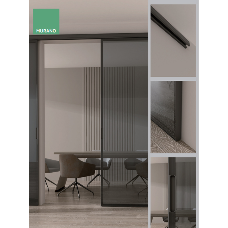Double Sided Glass Hanging Sliding Door