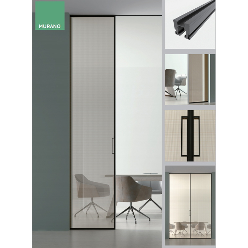 Double Sided Glass Hanging Sliding Door
