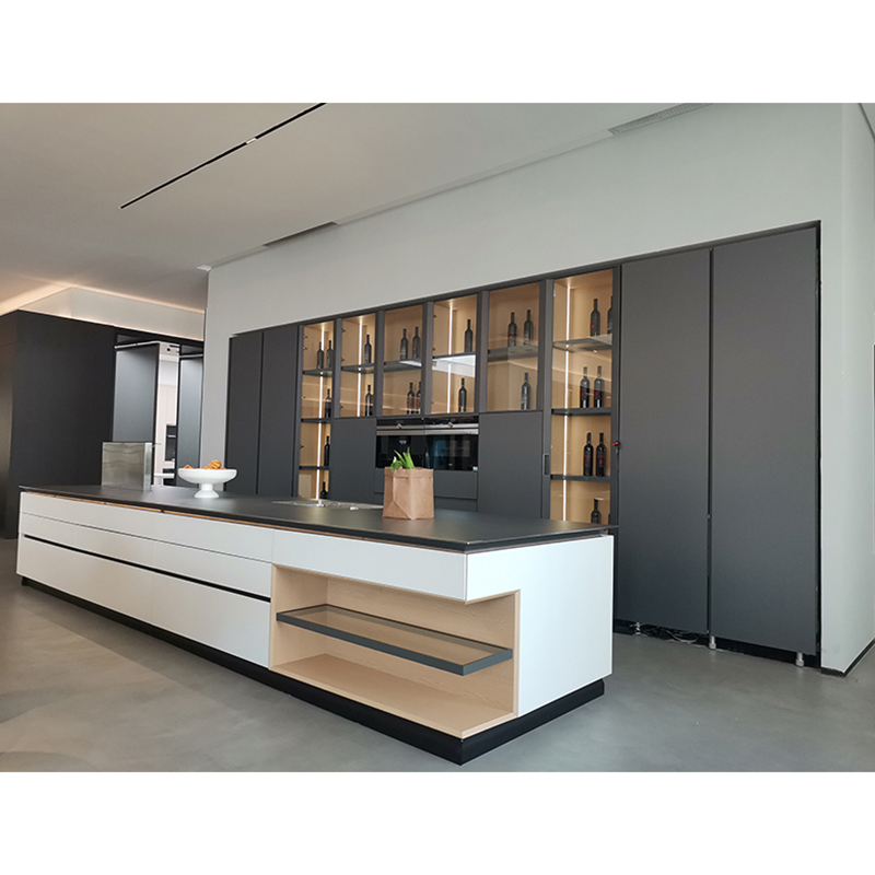 EB Metallic Finish Kitchen Cabinet